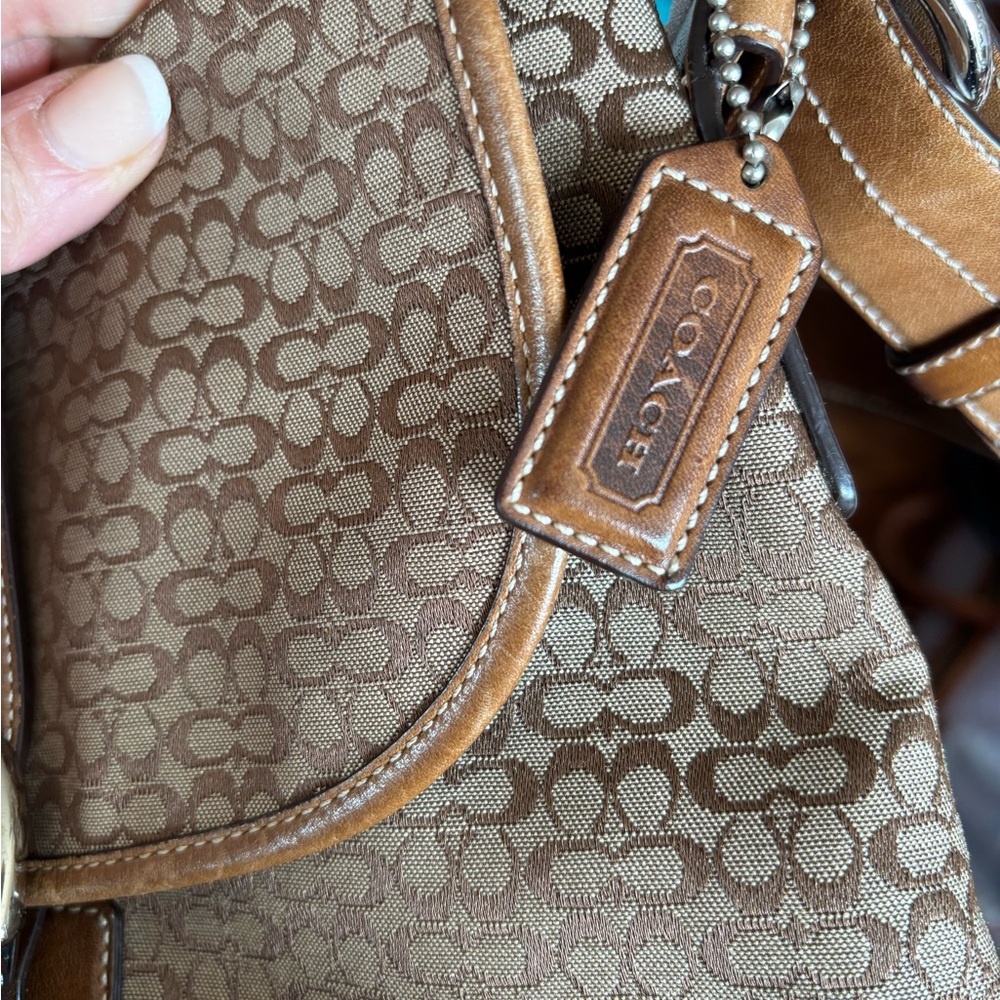 Coach VINTAGE 2004 (6376) SoHo Mini C Signature Brown/Tan Shoulder Bag VGUC - Picture 16 of 16